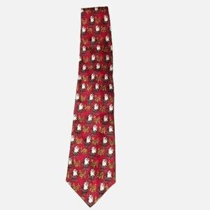 Vintage Jerry Garcia Silk Christmas Tie 1996 Grateful Dead Santa Reindeer Korea